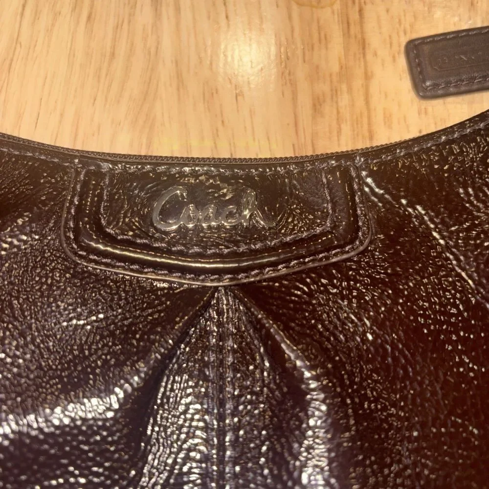 Coach F48252 Ashley Mahogany Brown Patent Leather Y2K Limited Edition Crossbody